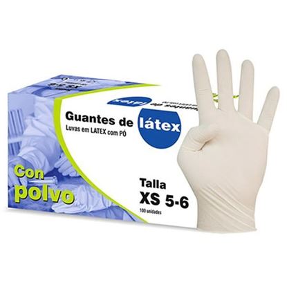 Foto de GUANTES LATEX CAJA 100 UD