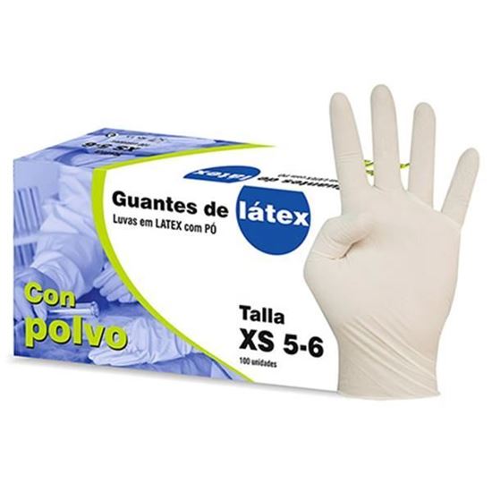 Foto de GUANTES LATEX CAJA 100 UD